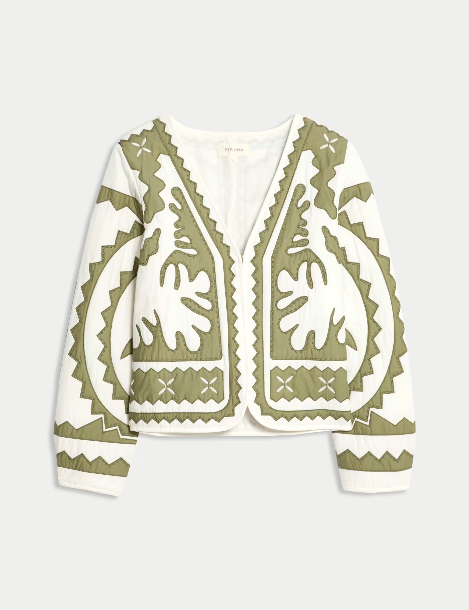 Pure Cotton Applique V-Neck Bomber Jacket | Marks & Spencer (UK)