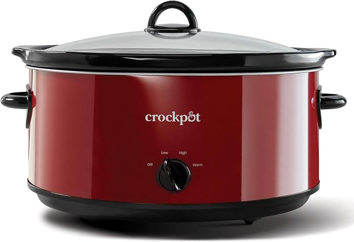 Crock-Pot 8-Quart Manual Slow Cooker, XL Family Size Serves 10+ People, Removable Stoneware with ... | Amazon (US)