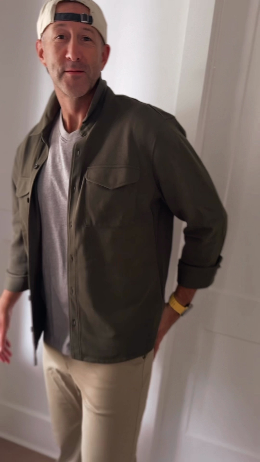 caught him coming down the stairs + then he turned on his model magic // these @quince pieces are so good // he’s in XL tee and shirt // 36x34 golf pant

#LTKMens #LTKSeasonal #LTKOver40