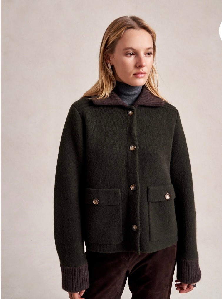 the la linge mini Theodore jacket is the same one Meghan Markle war in with love, Meghan holiday celebration. Love the sweater jacket quality to pair with a white tea in your favorite straight leg jeans. Great gift for her.

#LTKGiftGuide #LTKOver40 #LTKSeasonal