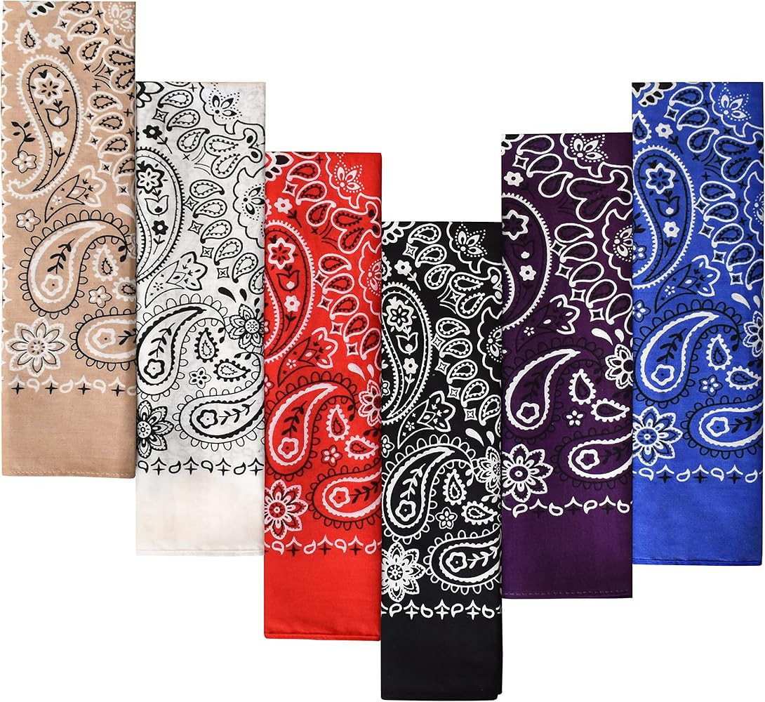 6-Pack 100% Cotton Bandanas - Holiday Gifts for Men Women | Amazon (CA)