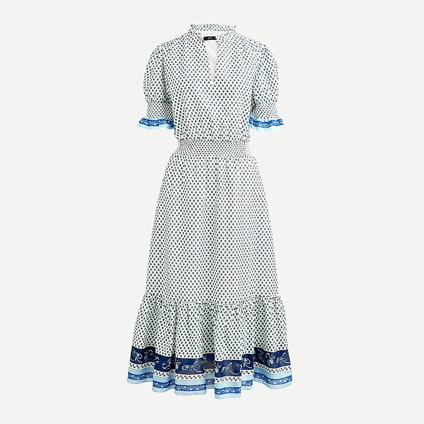 Smocked ruffle dress in cotton voile | J. Crew US