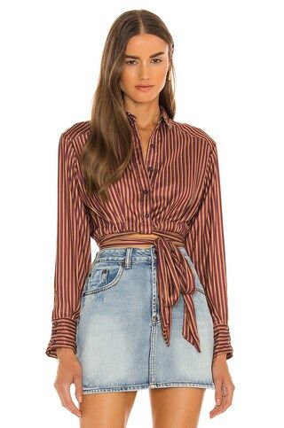 Free People X REVOLVE My Everything Wrap Top in Chocolate Combo from Revolve.com | Revolve Clothing (Global)