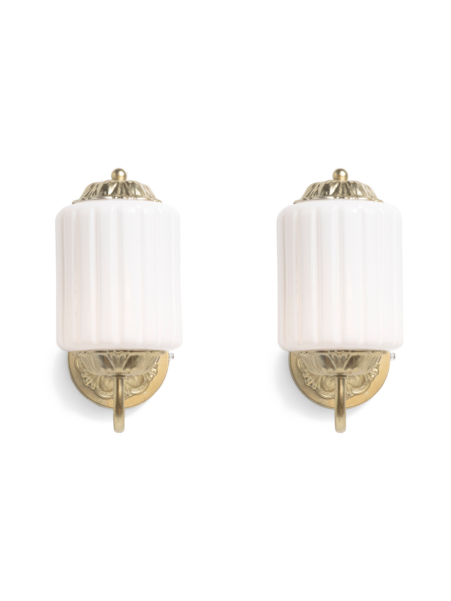 2pk 10.5x5.5x11  Vintage Glass Rechargeable Wall Sconces | TJ Maxx