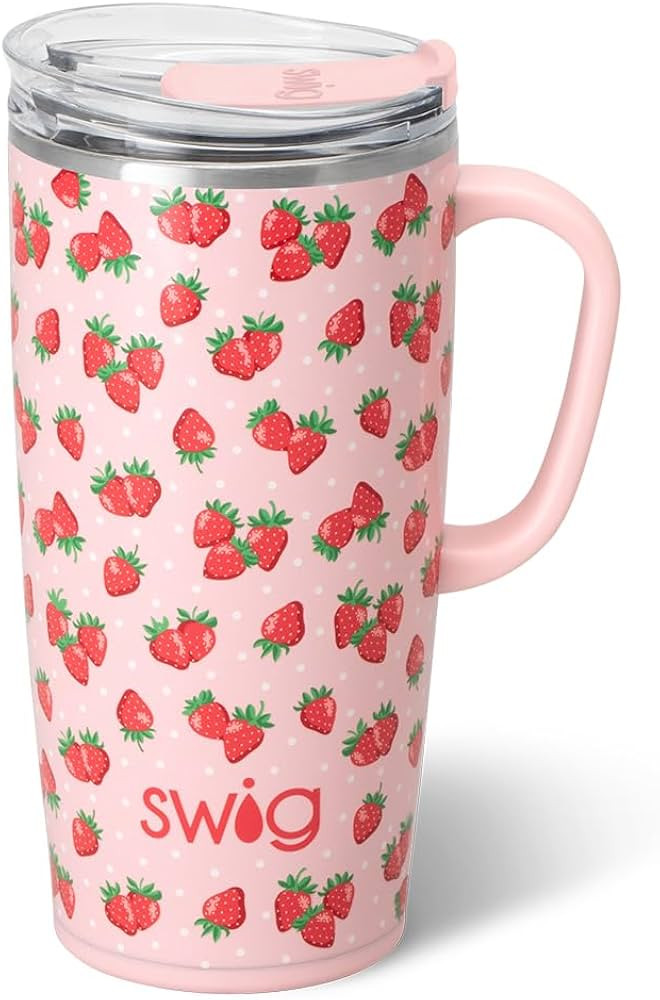 Swig Life 22oz Travel Mug, Insulated Tumbler with Handle and Lid, Travel Coffee Mug, Cup Holder F... | Amazon (US)