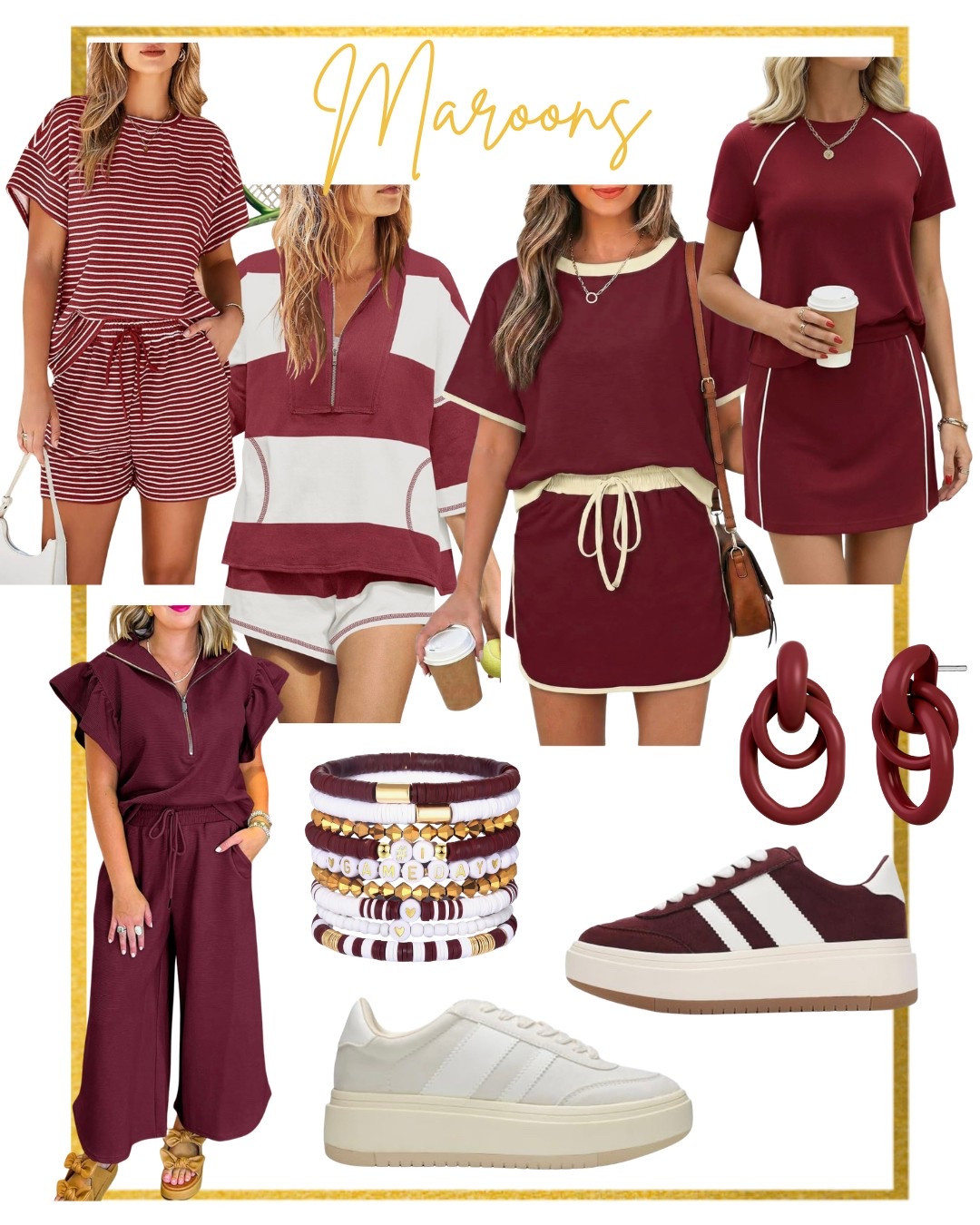 Maroons 
Amazon Looks 
Game Days 

#LTKBeauty #LTKootd #LTKActive
