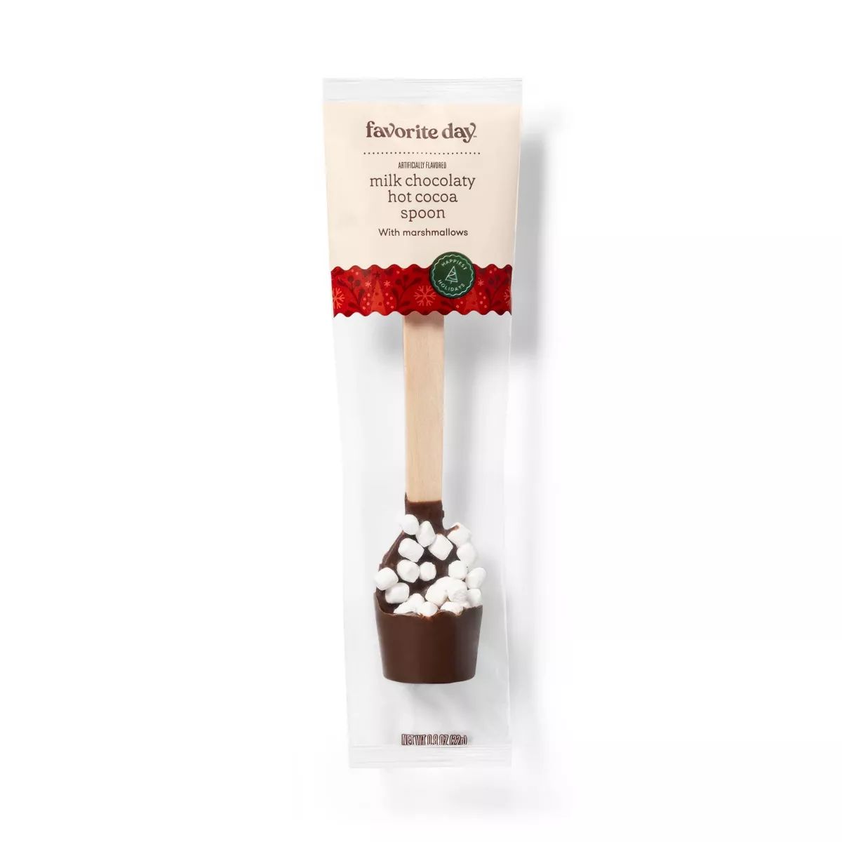 Holiday Milk Chocolaty Coated with Marshmallows Hot Cocoa Spoon - 0.8oz - Favorite Day™ | Target