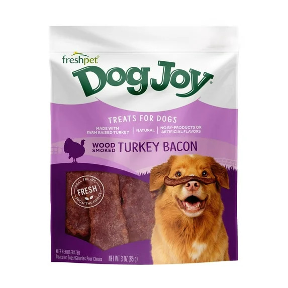 Freshpet Dog Treat, Dog Joy Wood-Smoked Turkey Bacon Treat, 3 oz Bag | Walmart (US)