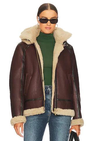 Rag & Bone Stella Shearling Jacket in Brown from Revolve.com | Revolve Clothing (Global)