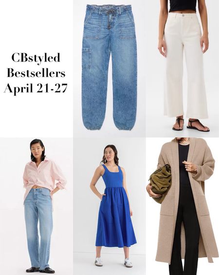 Bestsellers for April 21-27! For reference I’m 5’ 7 size 4ish
 1. Denim joggers with a drawstring waist and the bottom can be cinched tighter too! 30% off! Great for spring and summer and so comfortable! Fit tts, I’m wearing size 4 reg length
2. Wide leg cropped jeans: perfect for spring, this style is so versatile, cute with sneakers, flats heels etc. It did loosen up a bit with wash and wear, I probably could have sized down one.
3. Straight leg jeans: relaxed fit, the denim is very soft (21% tencel) and a lower waist. Comes with a raw hem and I cut mine more for a cropped length. Fit tts, I’m wearing my usual size 27
4. Fit & flare dress: gorgeous and so comfy, the top is stretchy and the bottom has pockets! 40% off! Also comes in black and in white and fits tts, I’m in a size S
5. Long cardigan: my most worn Amazon items, I got my grey one two years ago and have since added 3 more colors. Great as a lightweight layer. Fits tts, I went up to M for a roomier fit & more sleeve length 
Also linked more from the most popular items

#LTKfindsunder100 #LTKstyletip #LTKSeasonal