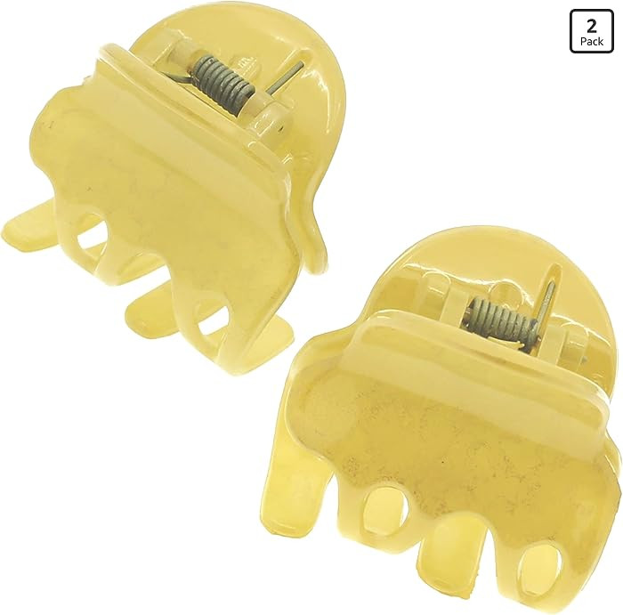 Camila Paris CP3132 French Hair Clip for Women, Set of 2 Small Yellow Girls Hair Claw Clips Fashi... | Amazon (US)