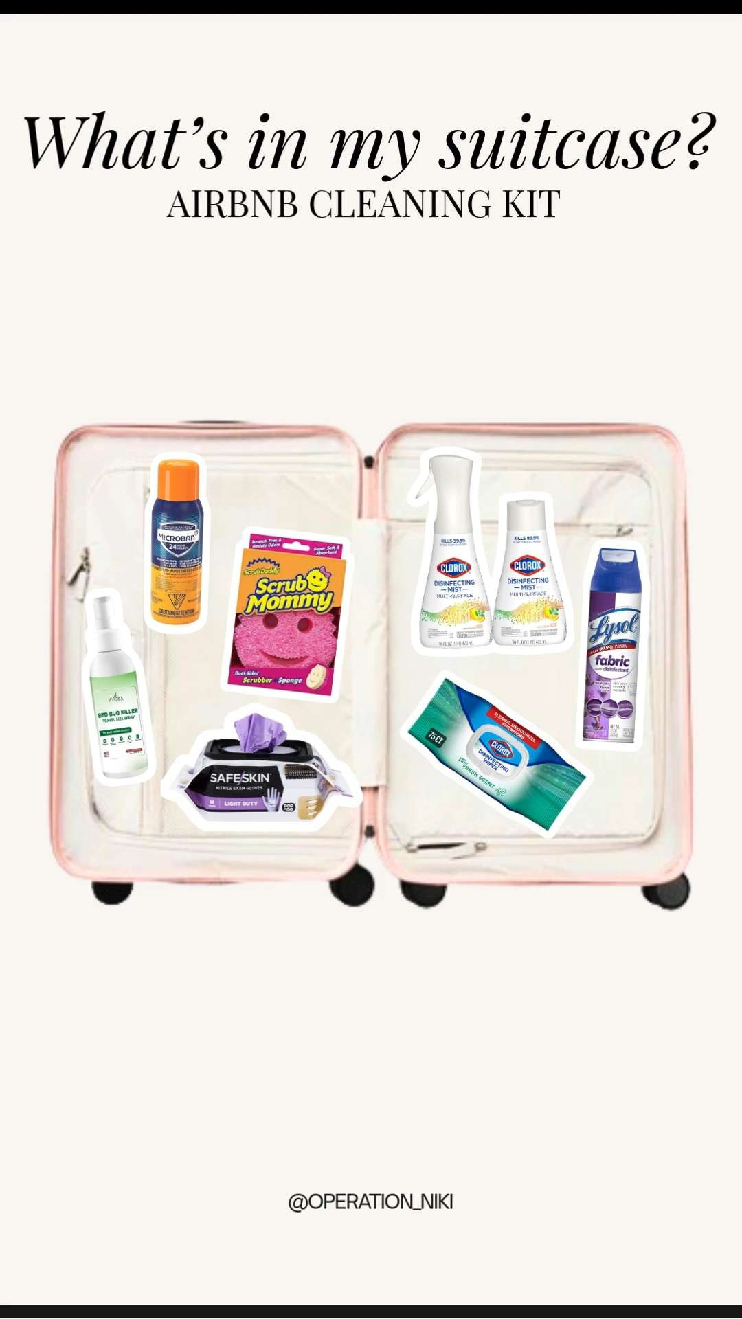 An Airbnb cleaning kit that keeps turnovers smooth and stress free 🧼✨ Everything I need in one place to reset the space quickly, stay organized, and deliver a consistently clean experience for every guest. This setup makes it easier to maintain standards and save time between stays 🏡🧽 Follow for more @OPERATION_NIKI on IG, TikTok, & Facebook #airbnbcleaning #airbnbhost #airbnbessentials #cleaningkit #shorttermrental #hostlife #propertymanagement #amazonfinds #homecleaning #operationniki #LTKFindsUnder50 

 

#LTKHome #LTKTravel