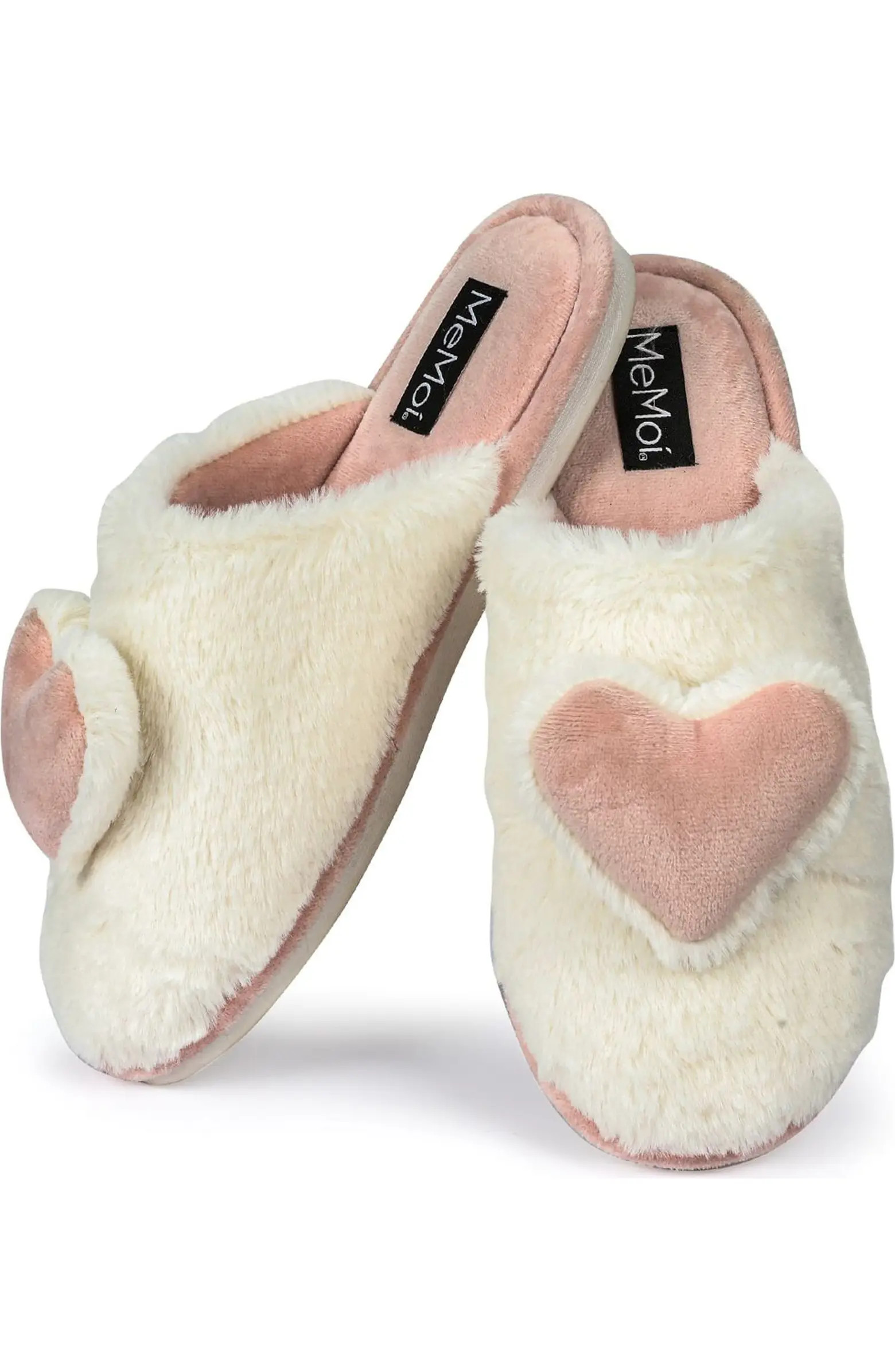 3D Heart Plush Faux Fur Slipper (Women) | Nordstrom