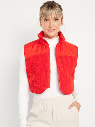Cropped Hybrid Zip Vest for Women | Old Navy (US)