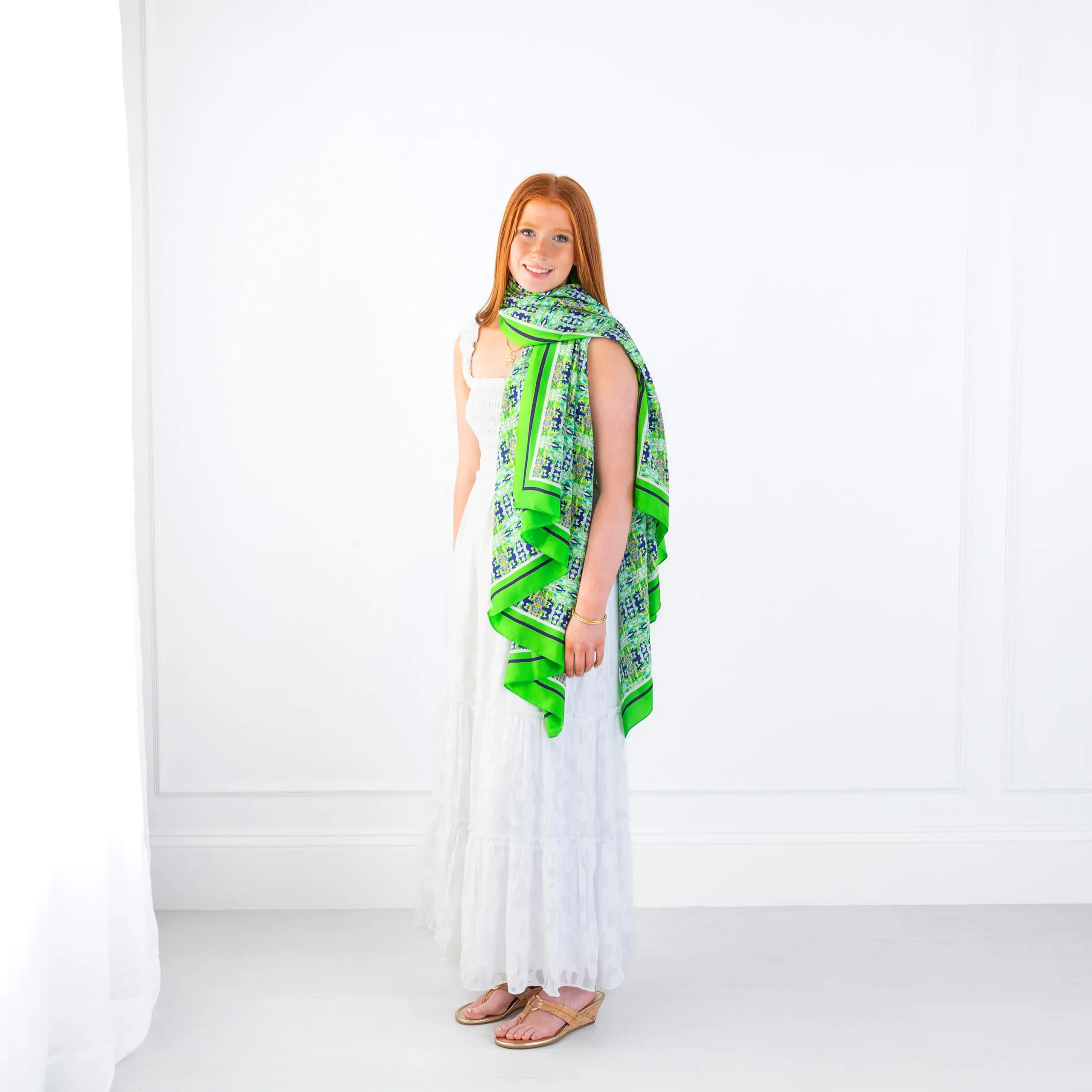 Frog Pattern Silk Scarf - EVELYN & KATE | EVELYN & KATE (US)