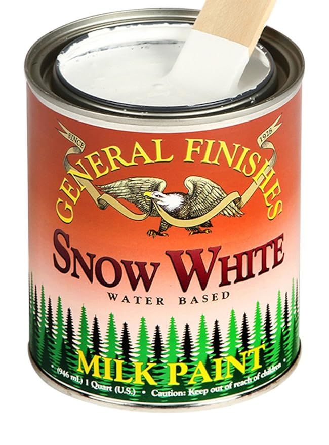 General Finishes QSW Water Based Milk Paint, 1 Quart, Snow White | Amazon (US)