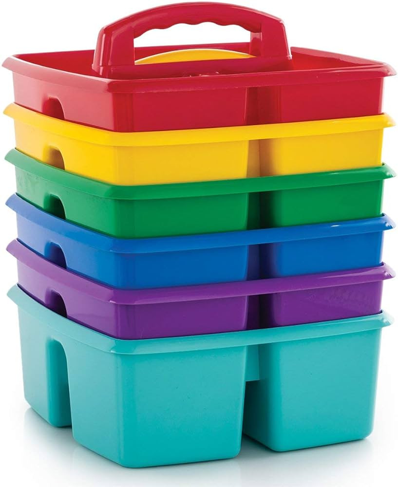 Storex Classroom Caddy, 9.25 x 9.25 x 5.25 Inches, Assorted Colors, Color Assortment Will Vary, C... | Amazon (US)