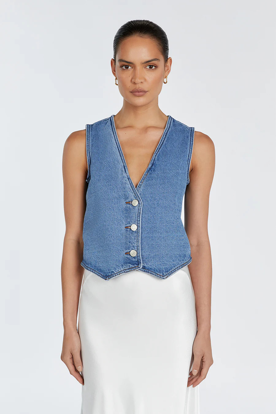 LENNON VINTAGE BLUE DENIM VEST | DISSH