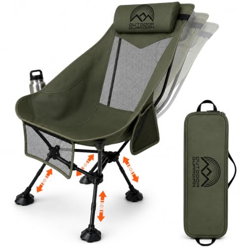 Compact High Back Camp Chair - Adjustable Height & Recline | Amazon (US)