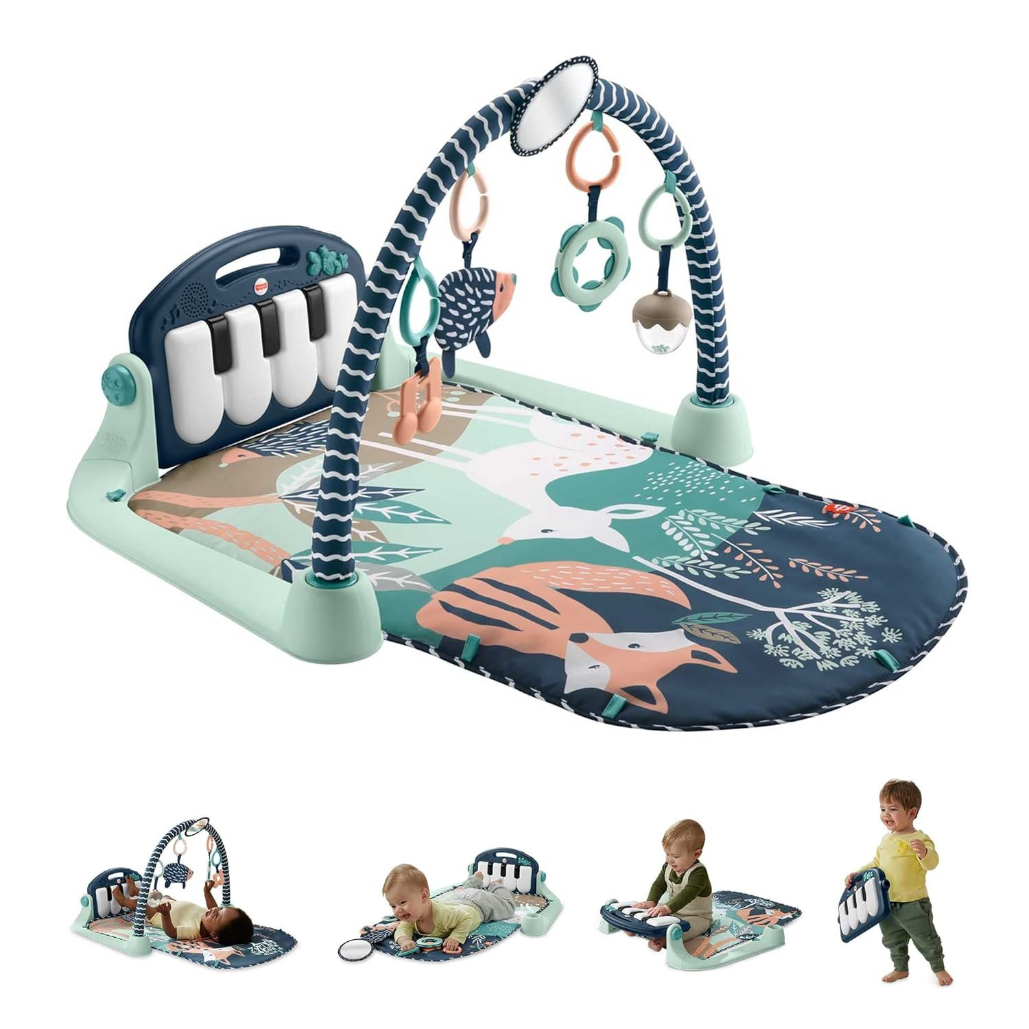 Fisher-Price Baby Playmat Kick & Play Piano Gym with Musical and Sensory Toys for Newborn to Todd... | Amazon (US)