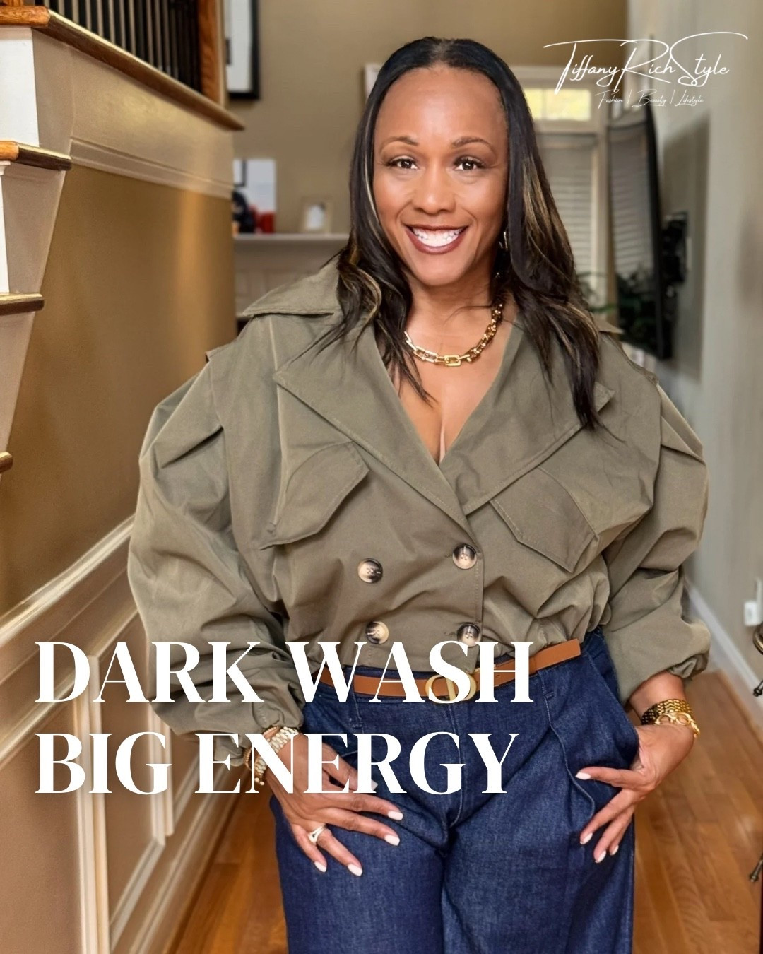 Dark wash denim always delivers 

Wide-leg jeans paired with a statement utility top for an elevated everyday look. A timeless wardrobe staple styled bold.

#LTKOver40 #LTKWorkwear #LTKootd