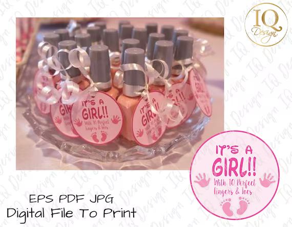 It's a Girl!! With 10 Perfect Fingers & Toes- BABY SHOWER -Digital File eps/ pdf / jpeg/ Files to... | Etsy (US)