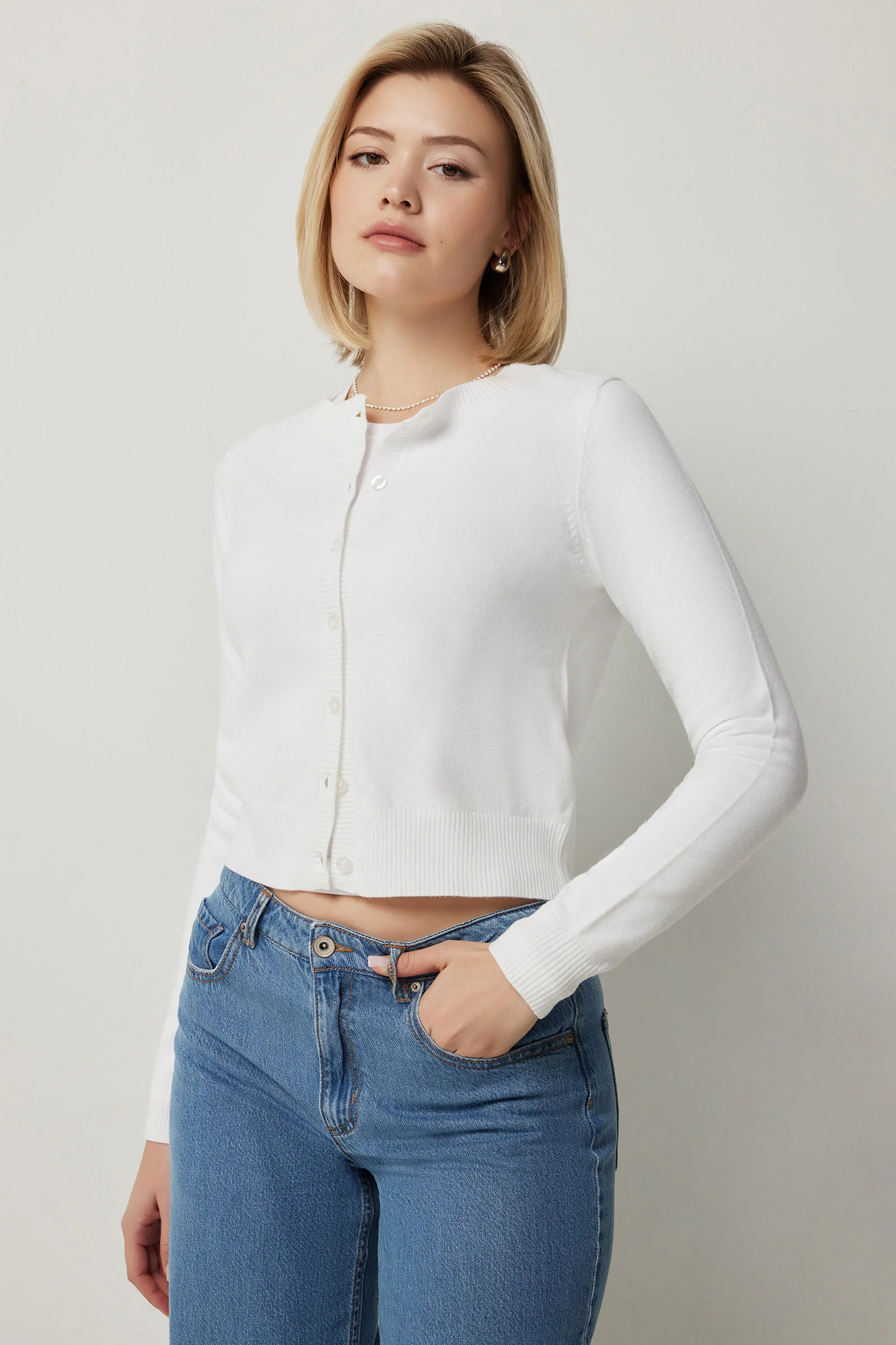 Short Button Front Cardigan | Ardene