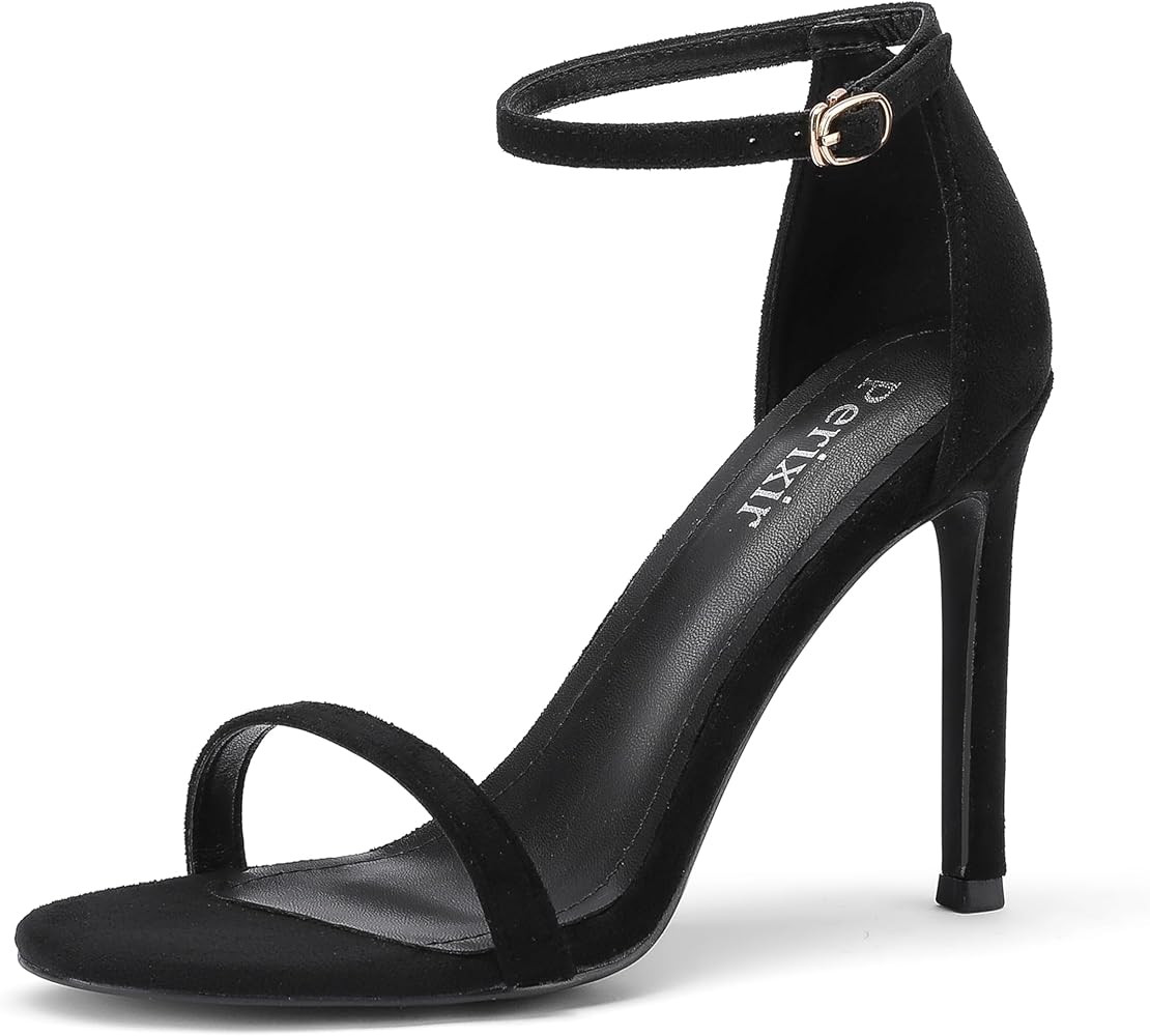 perixir Strappy Heels for Women High Stiletto Heels Sexy Prom Dressy Sandals Ankle Strap Heels Da... | Amazon (US)