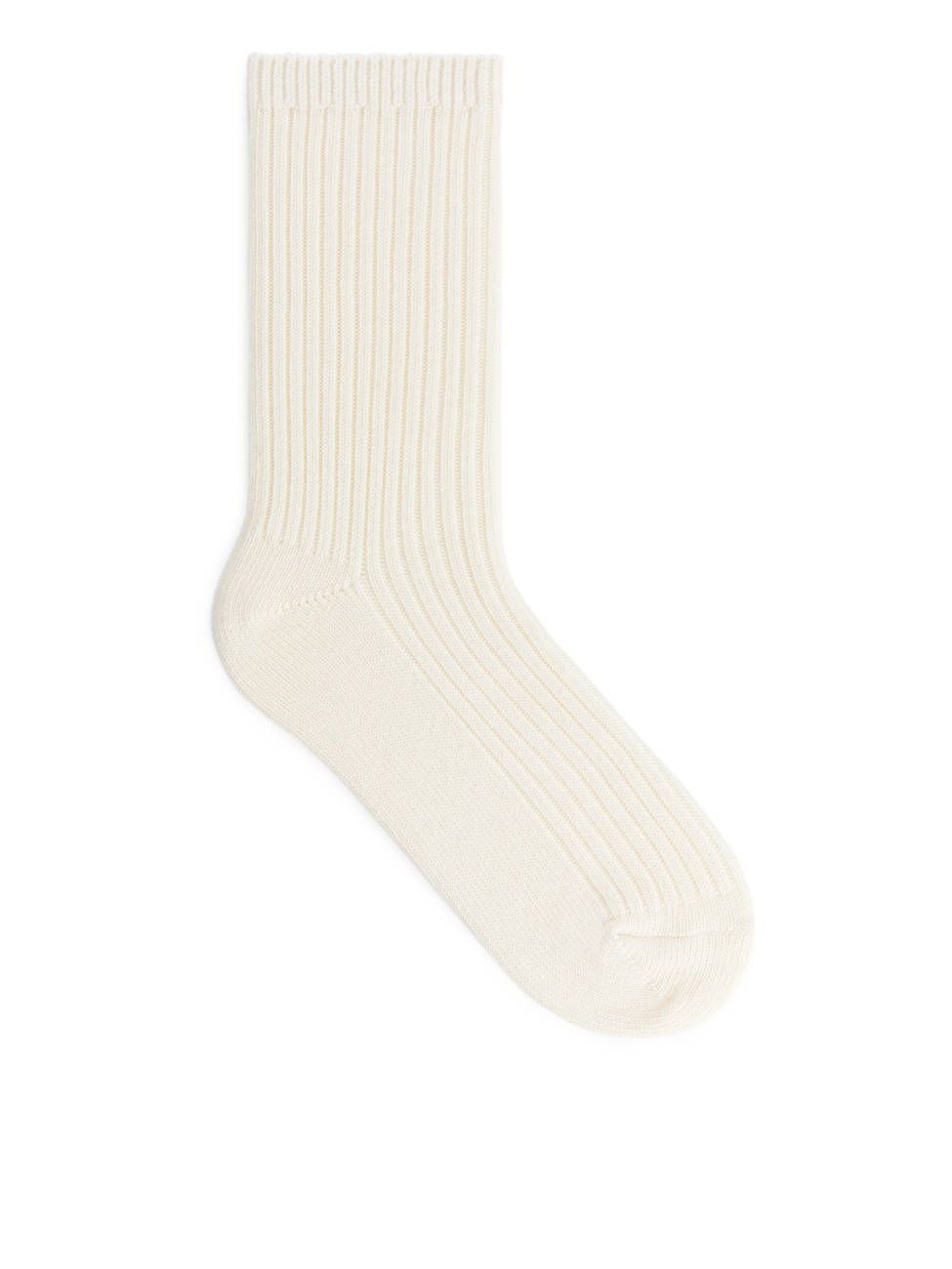 Chunky Cotton Rib Socks - Off White - Underwear & Loungewear - ARKET GB | ARKET