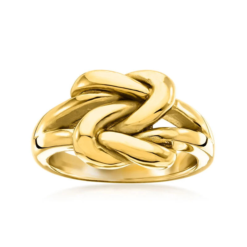 14kt Yellow Gold Double Love Knot Ring | Ross-Simons