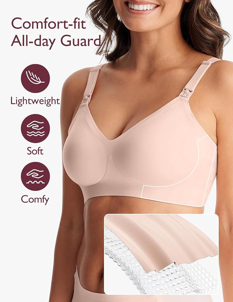 Momcozy Nursing Bras for Breastfeeding, YN21 Seamless Ultra Comfort Maternity Bra, Natural Shape,... | Amazon (US)