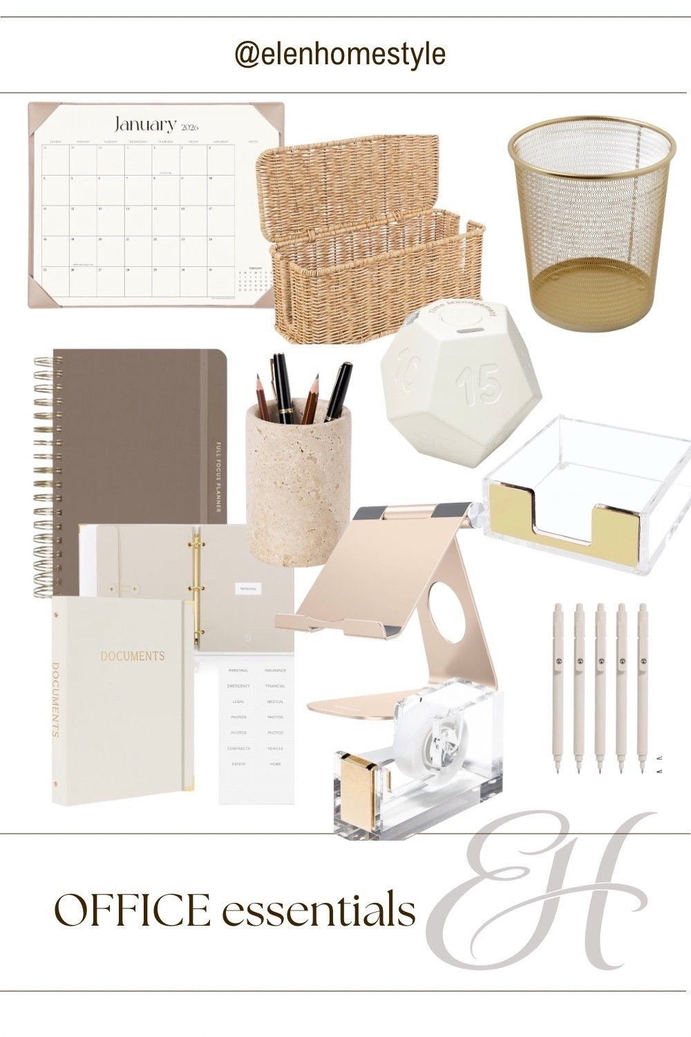 Neutral office finds I use to keep my workspace organized, clean, and aesthetically simple ✨
From planners and document storage to desk accessories that make everyday tasks feel a little more enjoyable 🤍

All linked in my LTK 🫶

#LTKhome #OfficeEssentials #DeskSetup #NeutralHome #HomeOfficeStyle #WorkspaceInspo #CozyWorkspace #DeskDecor #OrganizationIdeas #MinimalStyle

#LTKhome #LTKsale #LTKfamily