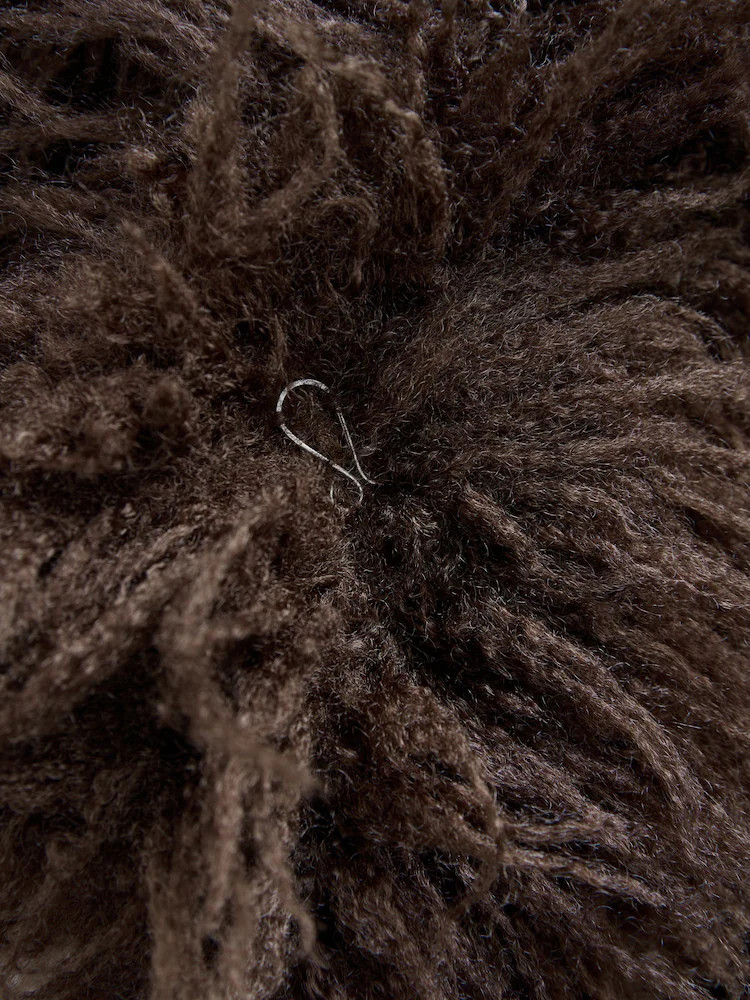 Chocolate Brown Shaggy Faux Fur Coat | Next US