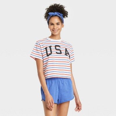 Women's 3pc Mighty Fine Americana Pajama Set | Target