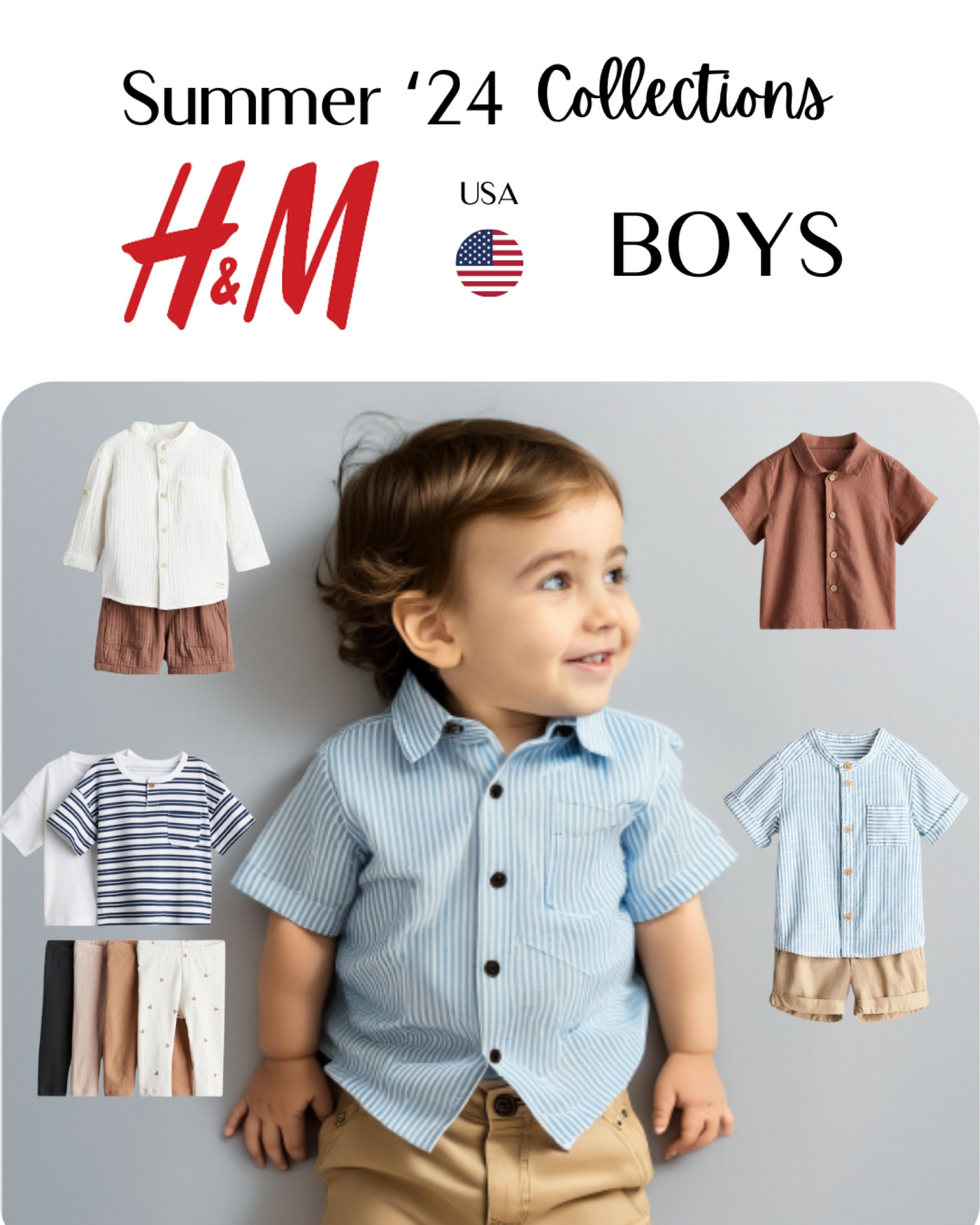 Dress your little prince in style with our adorable summer collection for baby boys! From breezy rompers and cute shorts sets to comfy tees and stylish hats, these outfits are perfect for all his sunny adventures. Featuring vibrant colors, playful patterns, and lightweight fabrics, our summer collection keeps your baby cool and comfortable while showcasing his undeniable charm. Get ready to make a splash this season with the cutest looks for your little guy. 

#LTKBaby #LTKStyleTip #LTKKids