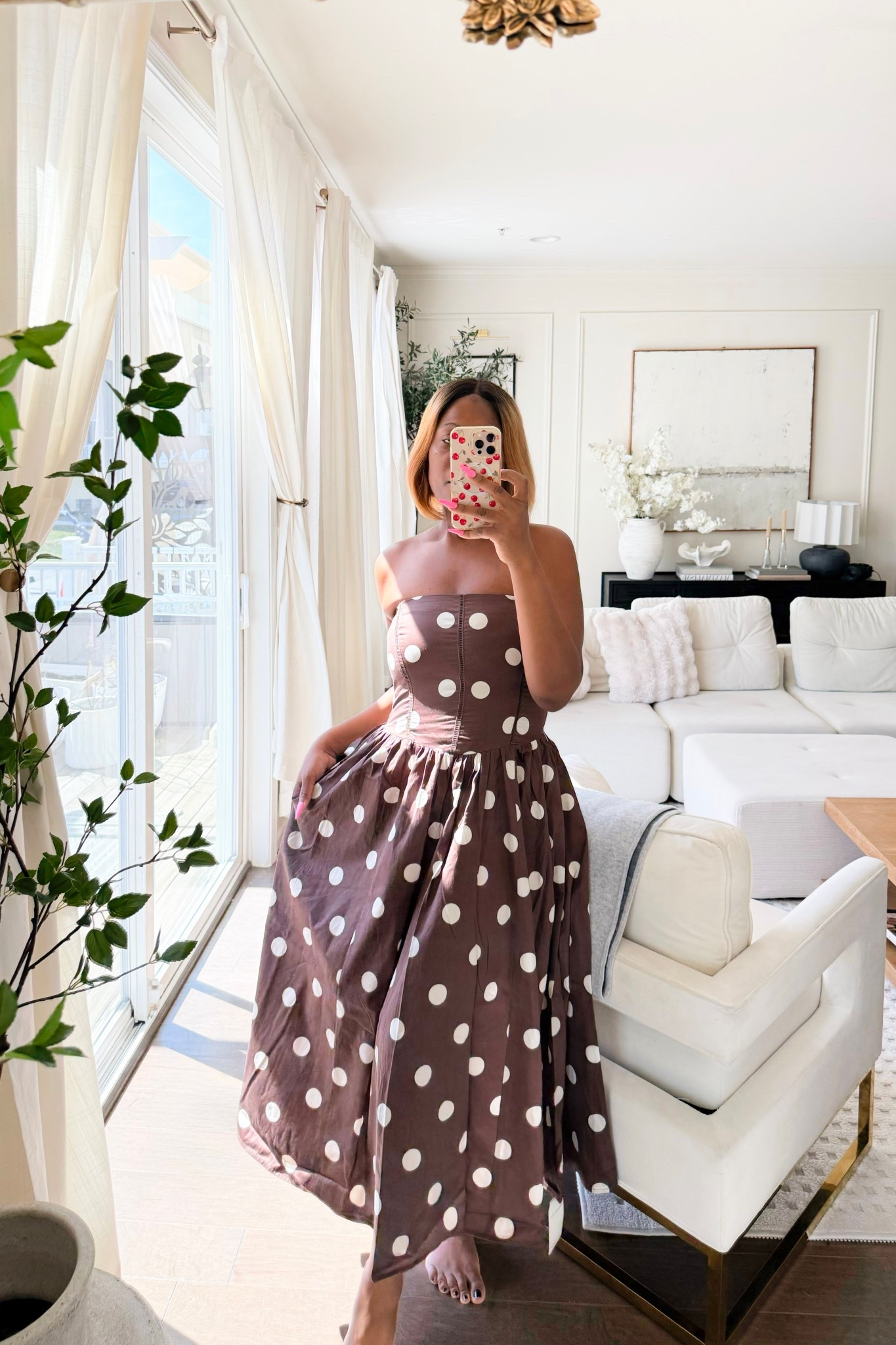 The brown and cream one polka dots 🤩 I’m obsessed with the fit and style too 

#LTKootd #LTKMidsize