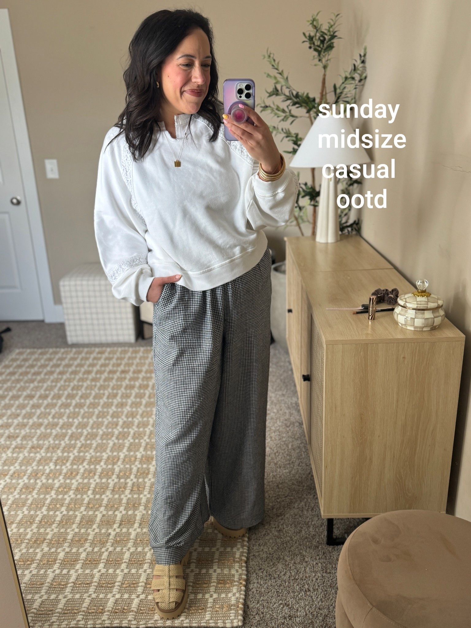 Living in these pieces from aerie! Wearing size medium pullover paired with the perfect onesie in size large! 

Loved the dad sandals from Target! 

#LTKFindsUnder100 #LTKMidsize #LTKSpringSale