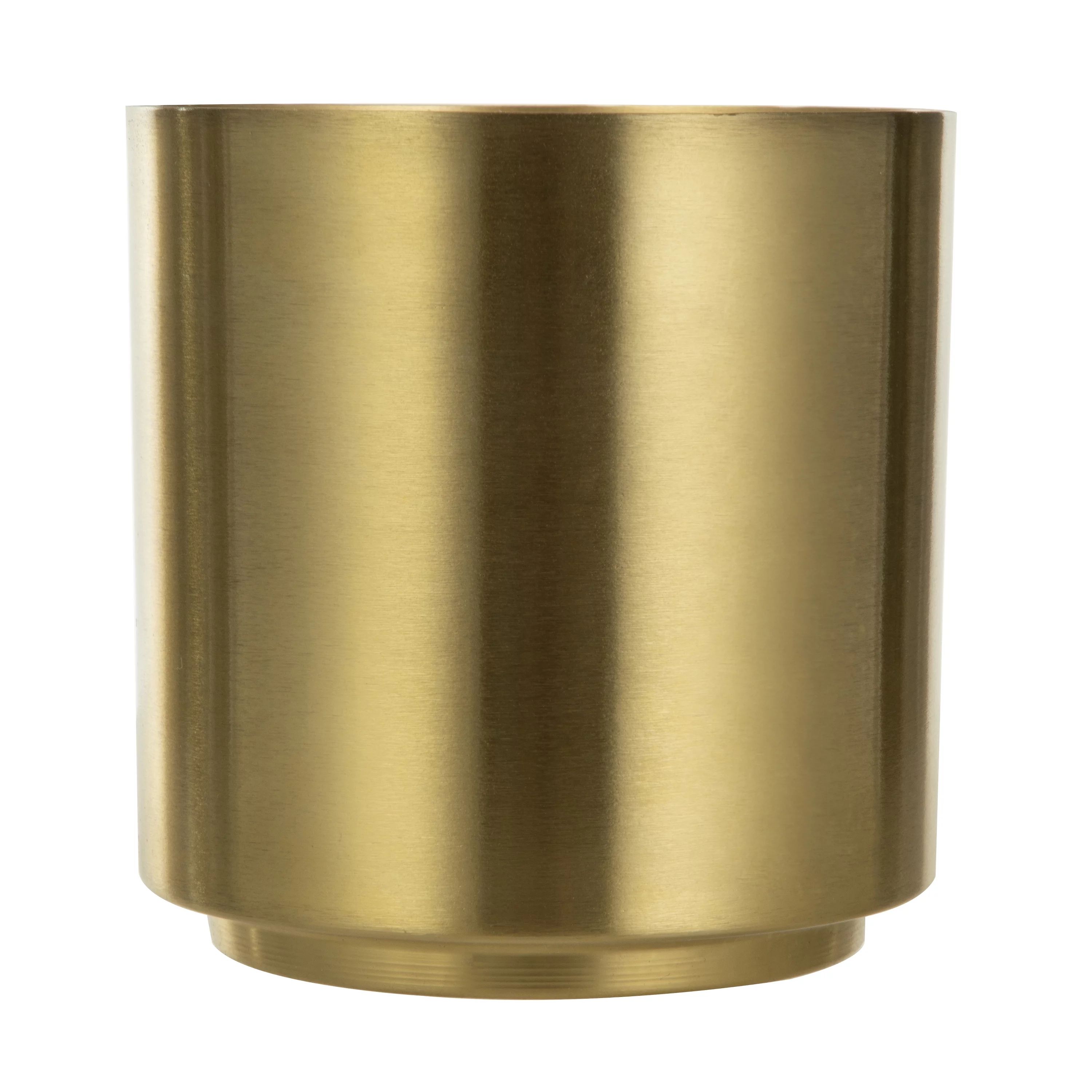 Mainstays Small Gold Decorative Metal Planter, 5.2"D x 5.2"H | Walmart (US)