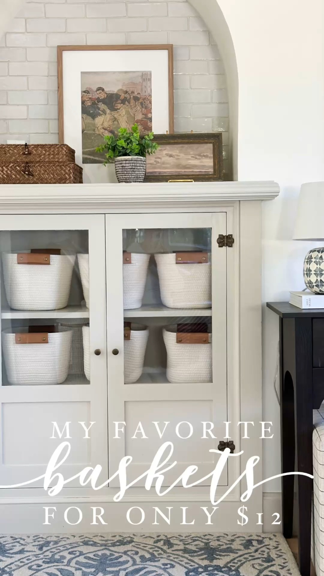 I love these cute rope baskets. They hold all of my messy party supplies and make them look cute tucked behind the glass doors of my built in cabinets. And even better? They are super inexpensive!! :)

Living Room Decor | family Room Decor | Storage | Baskets | Rope Baskets | Target | Interior Design | Home Decor | Sale Alert

#LTKHome #LTKSaleAlert