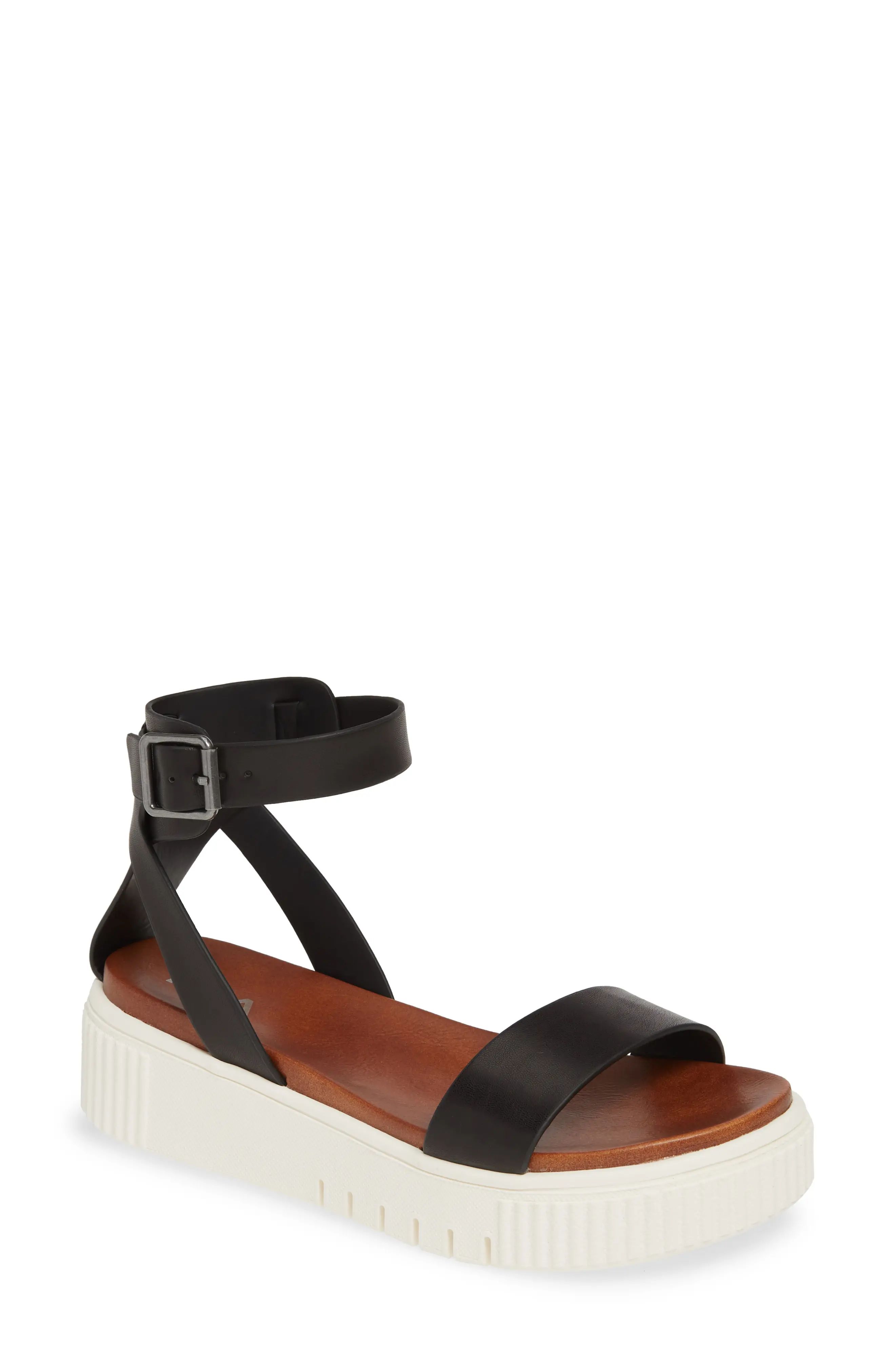 Women's Mia Lunna Platform Ankle Strap Sandal, Size 10 M - Black | Nordstrom
