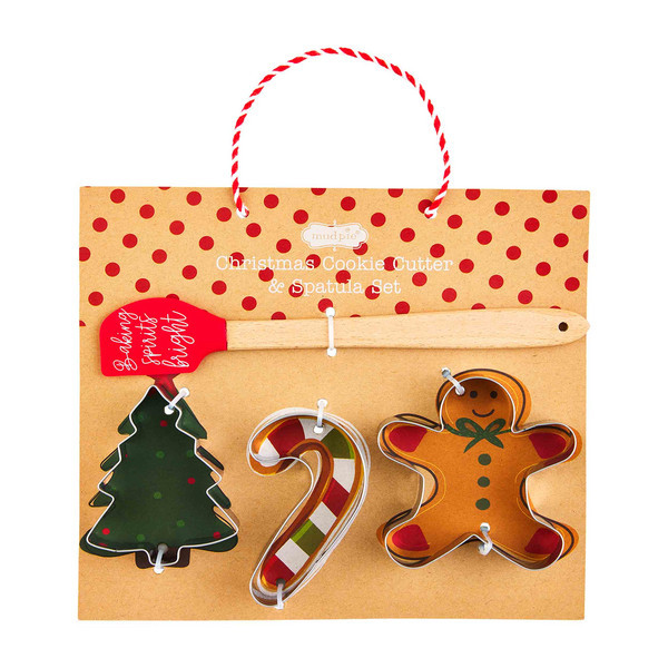Mud Pie Red Christmas Cookie Cutter Set | Silicone | Mud Pie