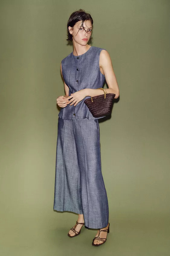 STRAPPY BLOCK HEEL SANDALS | Zara UK