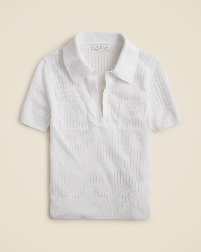 Short-sleeve polo shirt in linen | J. Crew US