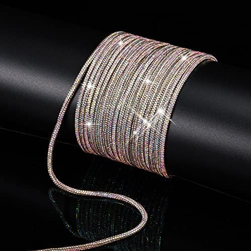 9 Yards Rhinestone Glitter Shoelaces Rhinestone Shoe Laces Glitter Cord Crystal Shiny Round Cords Bl | Amazon (US)