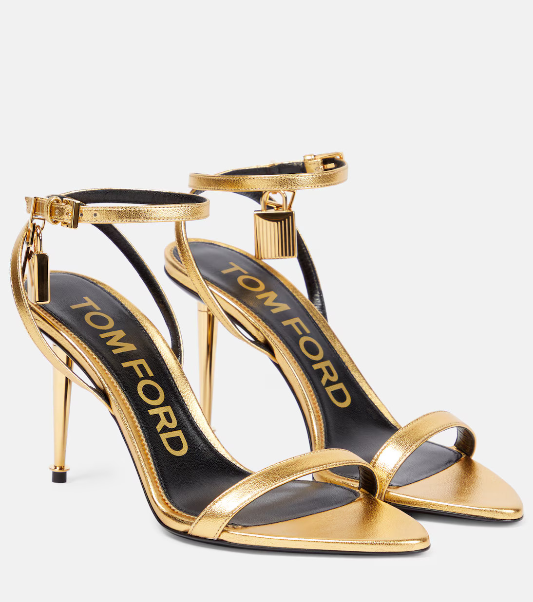 Padlock metallic leather sandals | Mytheresa (US/CA)