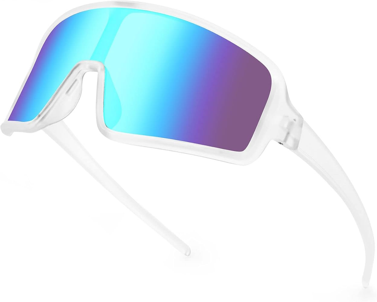 Karsaer Vision Large Shield Sunglasses Neon Visor Shades Wrap Around Glasses 80s 90s Style for Cy... | Amazon (US)