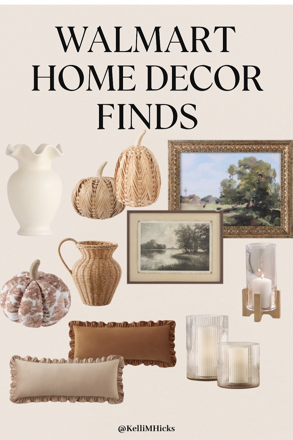 Walmart is stepping it UP with these home decor finds 🤎 Neutral pillows, woven accents, pretty artwork, and timeless glass hurricanes you’ll use all year long. Linking all my picks so you can shop them easily!

#WalmartHome #LTKhome #LTKfinds #LTKdecor #HomeDecorOnABudget #WalmartDecor #FallHomeDecor