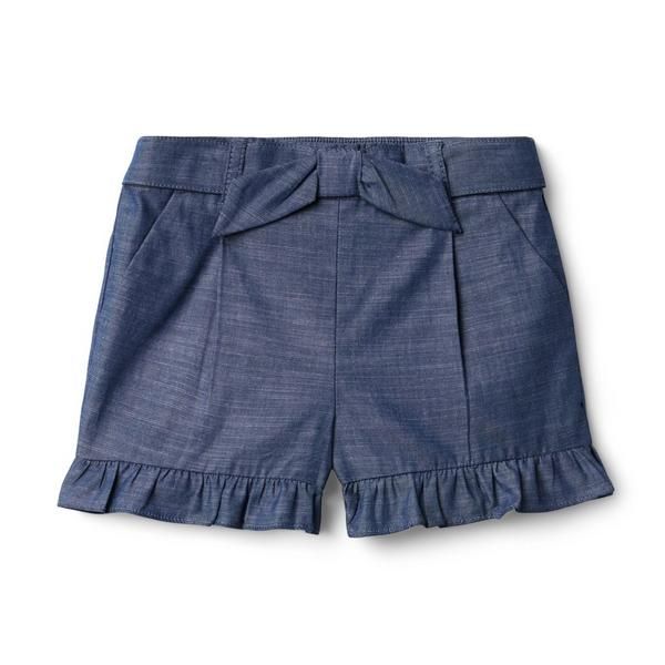 Chambray Ruffle Hem Short | Janie and Jack