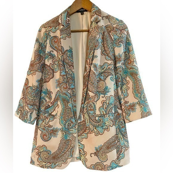 Express Blazer - Paisley Print - Women’s Size Small Petite - 3/4 Sleeve | Poshmark