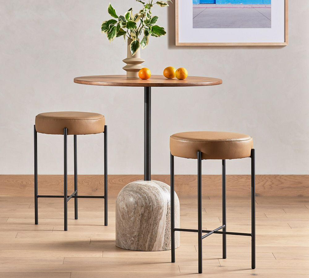 Dante Leather Bar & Counter Stools | Pottery Barn (US)